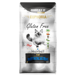 Karma dla kotów EUPHORIA Gluten Free Cat HAIRBALL Indyk & Łosoś