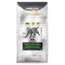 Karma dla kotów EUPHORIA Gluten Free Cat STERILISED & URINARY Indyk & Jagnięcina