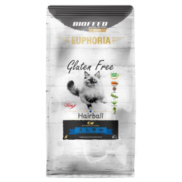 Karma dla kotów EUPHORIA Gluten Free Cat HAIRBALL Indyk & Łosoś