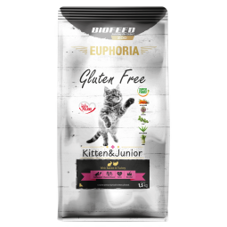 Karma dla kociąt EUPHORIA Gluten Free Cat KITTEN & JUNIOR Indyk & Królik