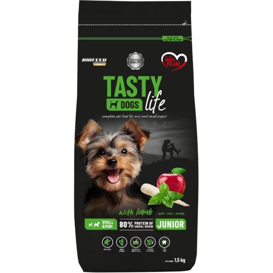 Karma dla szczeniąt Tasty Dogs Life z jagnięciną