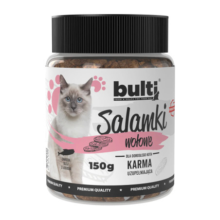 BULTI Salamki przysmak dla kota wołowina 150 g