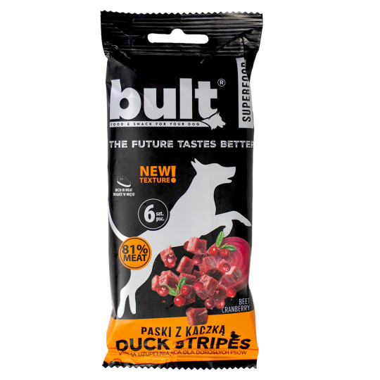 BULT Tasty Strips Superfoods przysmak dla psa paski kaczka 6 szt