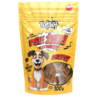 TUF TUF Psie żelki - dropsy z wołowiną - 80 g
