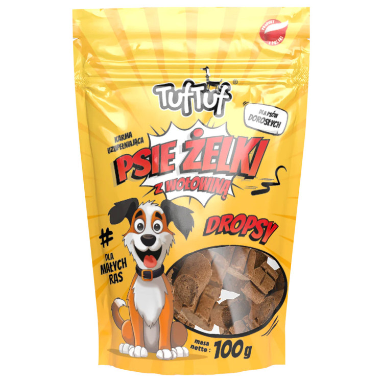 TUF TUF Psie żelki - dropsy z wołowiną - 80 g