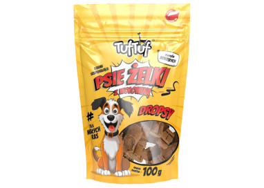 TUF TUF Psie żelki - dropsy z wołowiną - 80 g