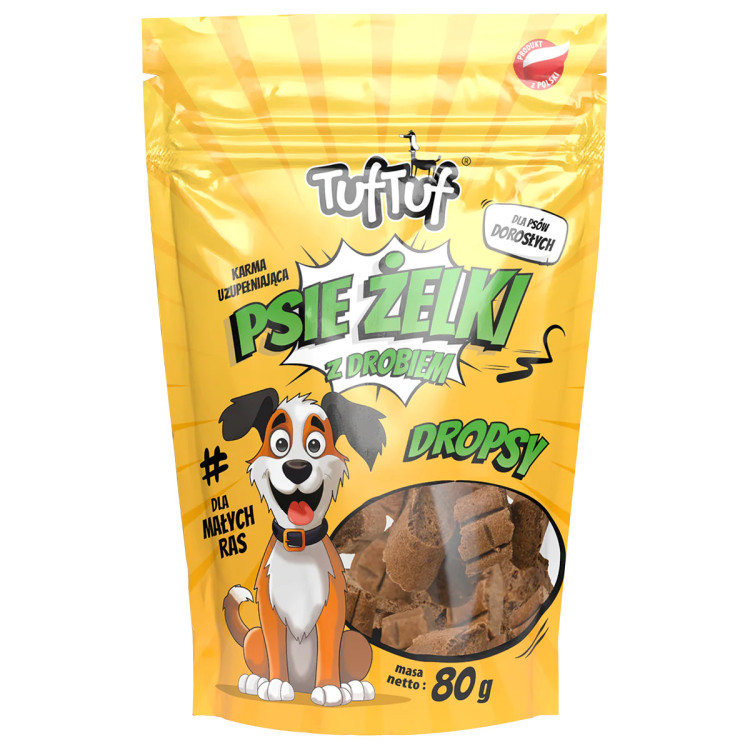TUF TUF Psie żelki - dropsy z drobiem - 80 g