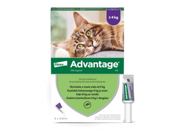 Krople na pchły ADVANTAGE Duże koty 4 x 0.8 ml