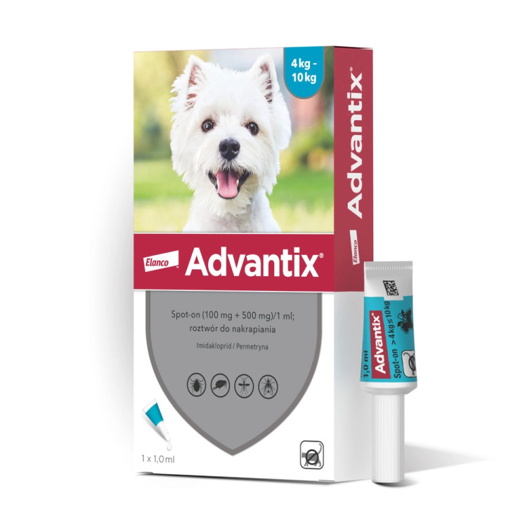 Advantix dla psów 4-10kg (pipeta 1ml)