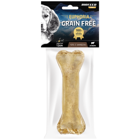 Kość dla psa z jagnięciną 12 cm