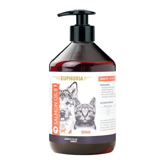 Olej z łososia dla psa i kota EUPHORIA Salmon Oil