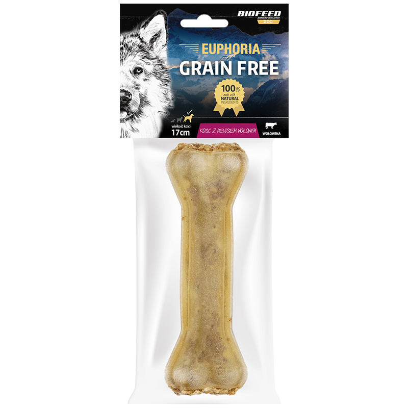 Kość dla psa z penisem wołowym 17 cm
