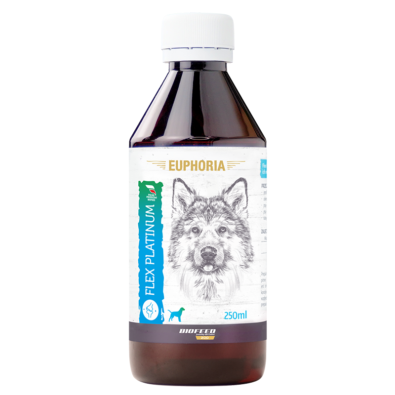 Preparat na Wzmocnienie Stawów i Kości Psa - Euphoria FLEX PLATINUM -  250 ml