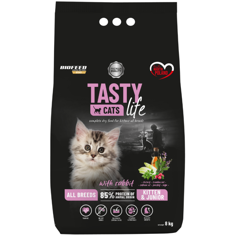 Karma dla kociąt Tasty Cats Life z królikiem