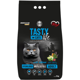 Karma dla kotów Tasty Cats Life STERILISED z łososiem