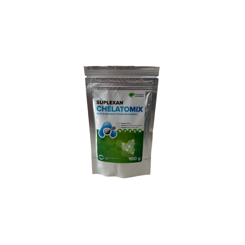 Suplexan CHELATOMIX -  poprawia kondycję, jakość skóry i piór, korzystnie wpływa na masę ciała