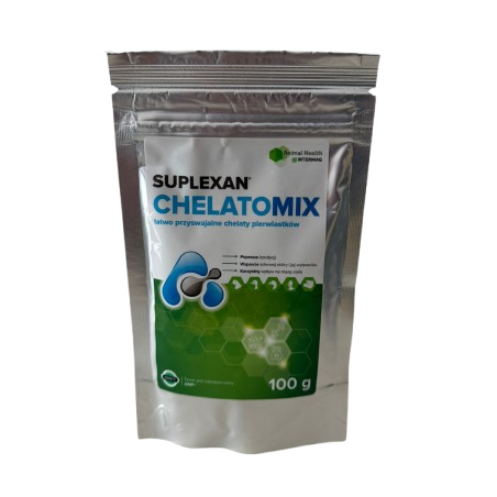 Suplexan CHELATOMIX -  poprawia kondycję, jakość skóry i piór, korzystnie wpływa na masę ciała