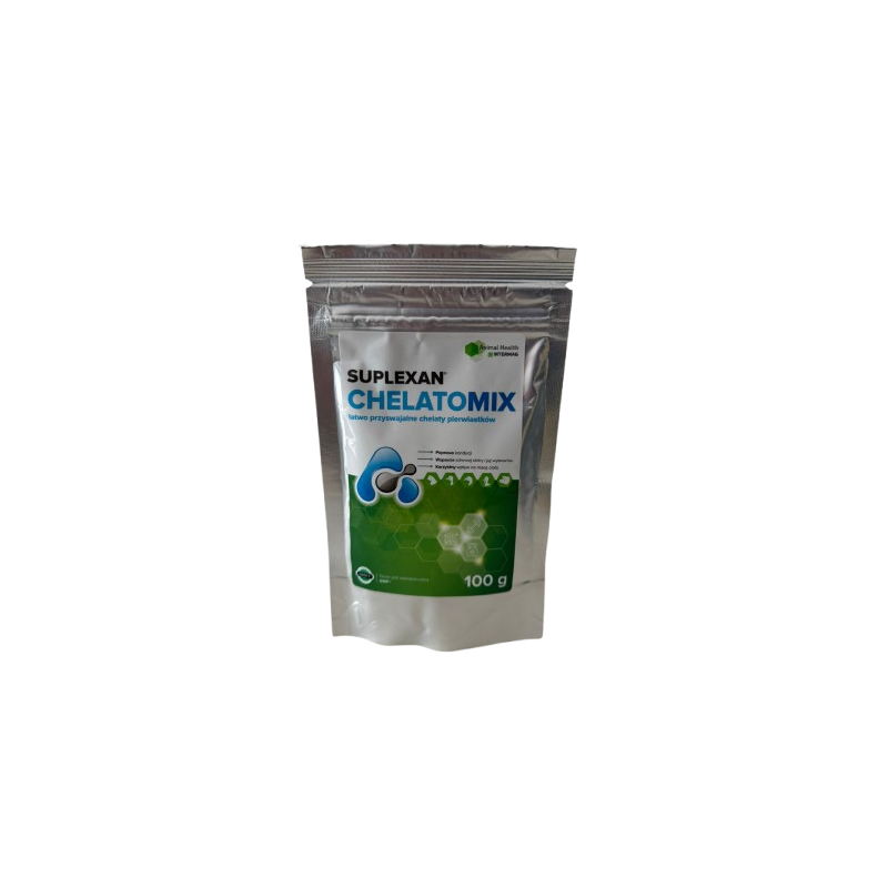 Suplexan CHELATOMIX -  poprawia kondycję, jakość skóry i piór, korzystnie wpływa na masę ciała