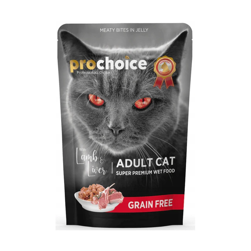 ProChoice Adult Cat Lamb & Liver - Mokra karma dla kota w saszetkach jagnięcina i wątróbka w galarecie 85 g