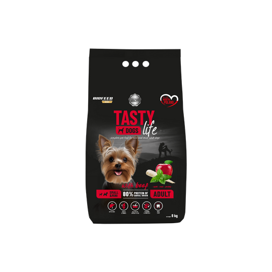 Karma dla psów Tasty Dogs Life z wołowiną  (mini i małe rasy)