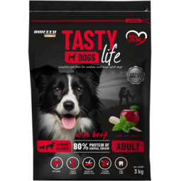 Karma dla psa Tasty Dogs Life z wołowiną (średnie i duże rasy)